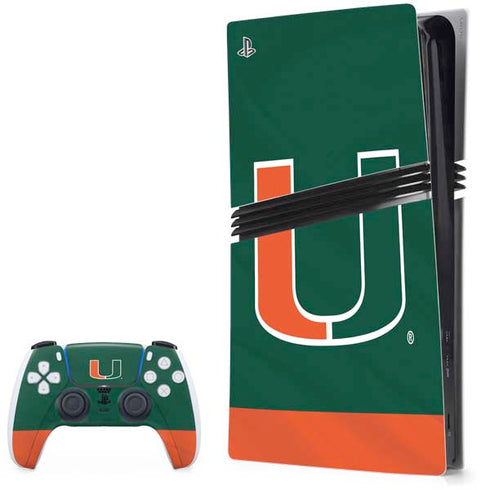 University of Miami Hurricanes Flag PS5 Pro Bundle Skin