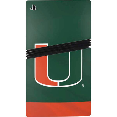 University of Miami Hurricanes Flag PS5 Pro Bundle Skin