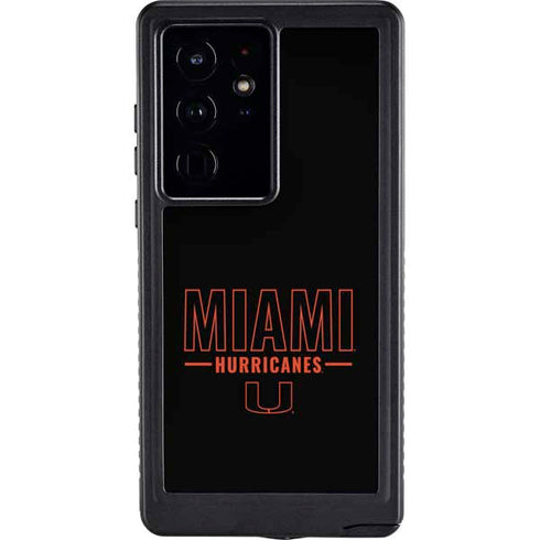University of Miami Hurricanes Galaxy S24 Ultra Waterproof Case