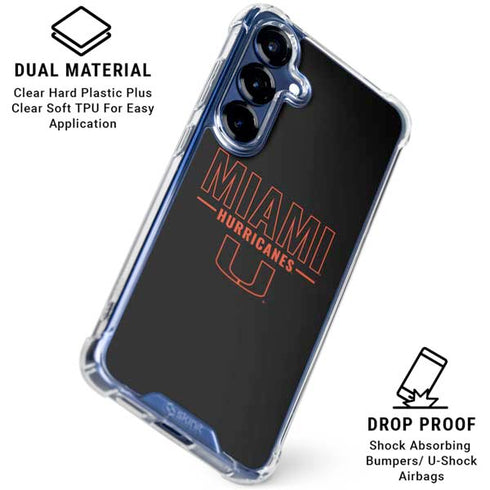 University of Miami Hurricanes Galaxy S25 Clear Case