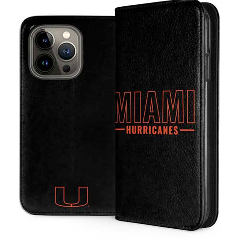 University of Miami Hurricanes iPhone 13 Pro Folio Case