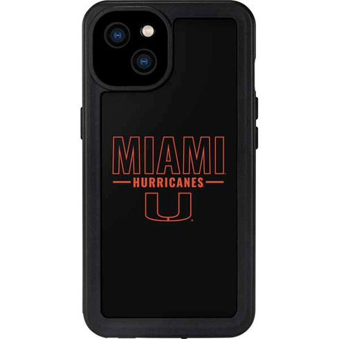 University of Miami Hurricanes iPhone 15 Plus Waterproof Case