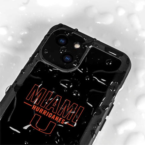 University of Miami Hurricanes iPhone 15 Plus Waterproof Case