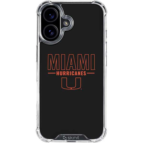 University of Miami Hurricanes iPhone 16 Plus Clear Case