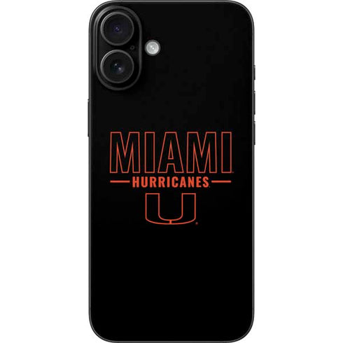 University of Miami Hurricanes iPhone 16 Plus Skin