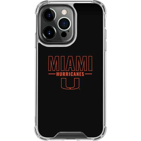 University of Miami Hurricanes iPhone 16 Pro Max Clear Case