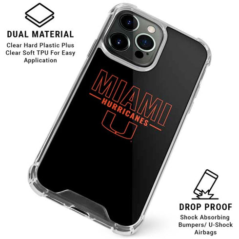 University of Miami Hurricanes iPhone 16 Pro Max Clear Case