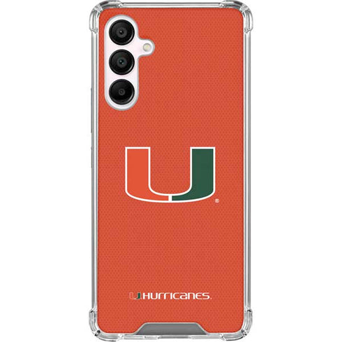 University of Miami Hurricanes Jersey Galaxy A16 5G Clear Case