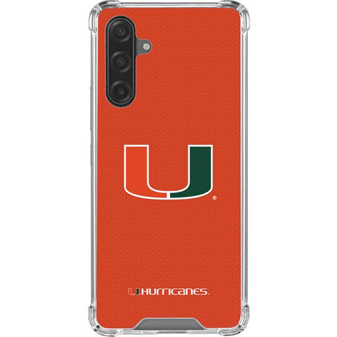 University of Miami Hurricanes Jersey Galaxy A17 Clear Case