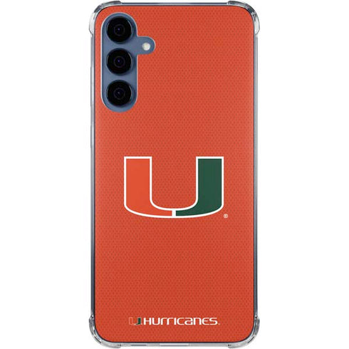 University of Miami Hurricanes Jersey Galaxy A55 5G Clear Case