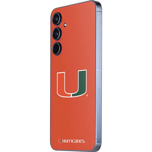 University of Miami Hurricanes Jersey Galaxy A55 5G Skin