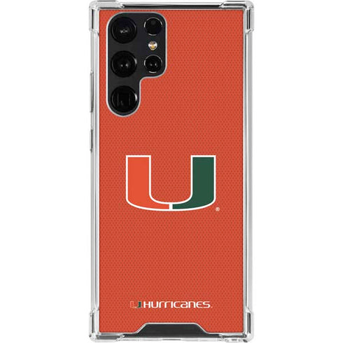 University of Miami Hurricanes Jersey Galaxy S23 Ultra Clear Case