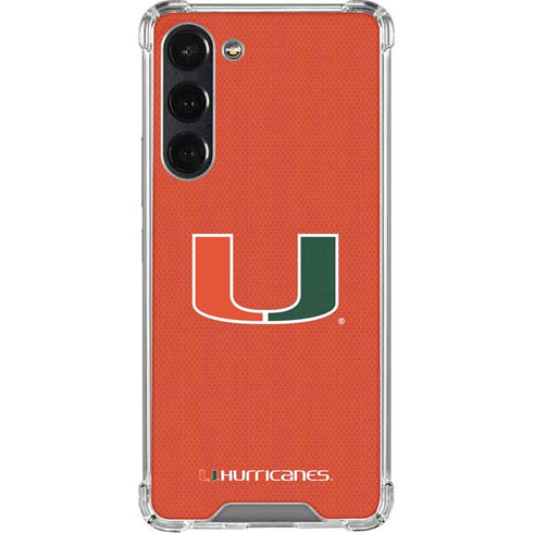 University of Miami Hurricanes Jersey Galaxy S24 FE Clear Case