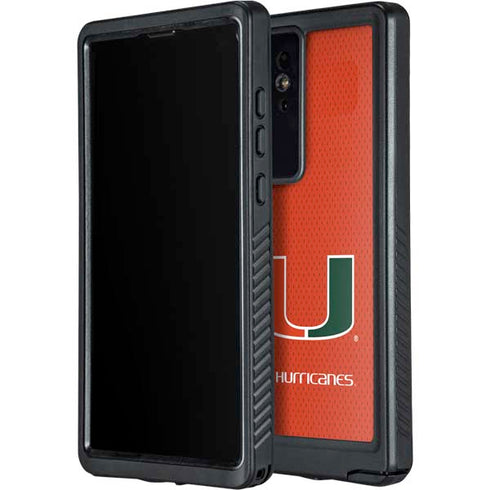 University of Miami Hurricanes Jersey Galaxy S24 Ultra Waterproof Case