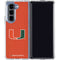 University of Miami Hurricanes Jersey Galaxy Z Fold5 5G Clear Case