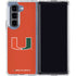 University of Miami Hurricanes Jersey Galaxy Z Fold5 5G Clear Case