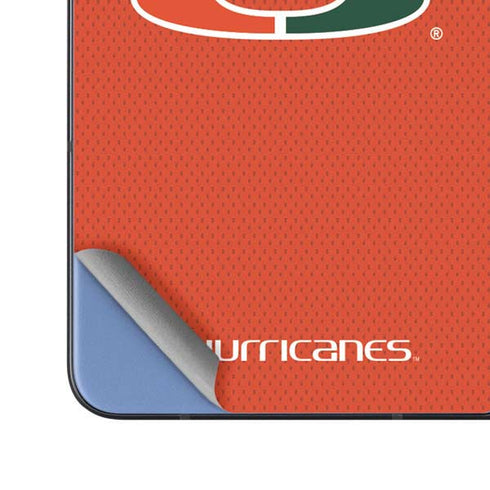 University of Miami Hurricanes Jersey Galaxy Z Fold5 5G Skin