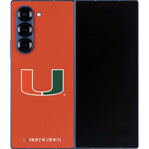University of Miami Hurricanes Jersey Galaxy Z Fold6 Skin