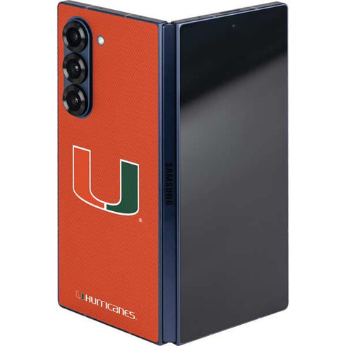 University of Miami Hurricanes Jersey Galaxy Z Fold6 Skin