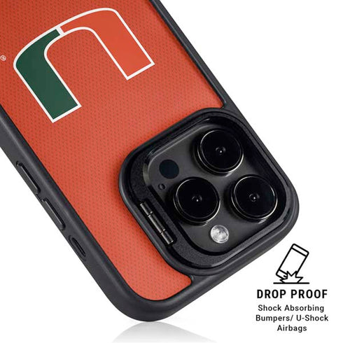 University of Miami Hurricanes Jersey iPhone 15 Pro Max Kickstand Case