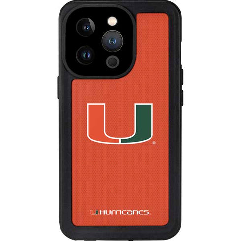 University of Miami Hurricanes Jersey iPhone 15 Pro Waterproof Case