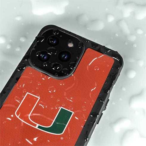 University of Miami Hurricanes Jersey iPhone 15 Pro Waterproof Case