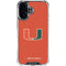 University of Miami Hurricanes Jersey iPhone 16 Clear Case