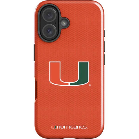 University of Miami Hurricanes Jersey iPhone 16 Plus Impact Case