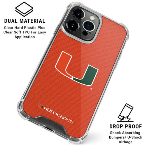 University of Miami Hurricanes Jersey iPhone 16 Pro Clear Case