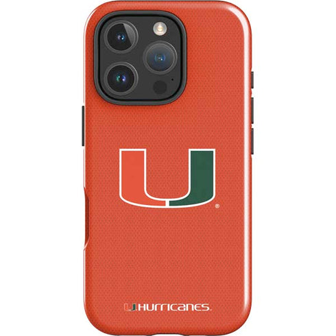 University of Miami Hurricanes Jersey iPhone 16 Pro Impact Case