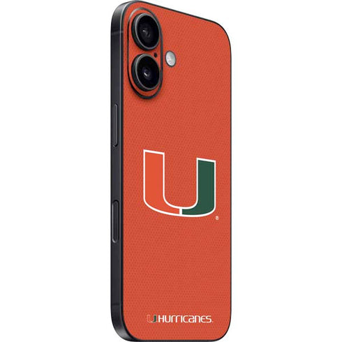 University of Miami Hurricanes Jersey iPhone 16 Skin