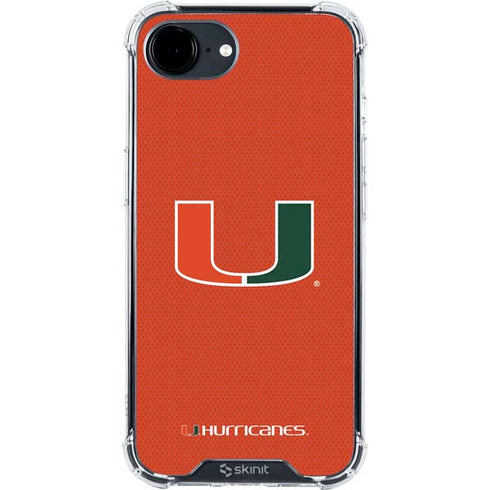 University of Miami Hurricanes Jersey iPhone 16e Clear Case