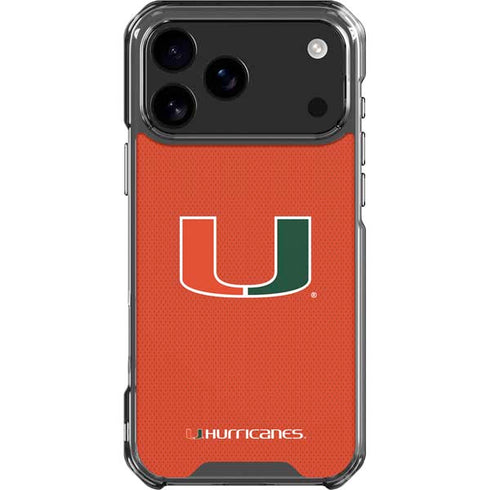 University of Miami Hurricanes Jersey iPhone 18 Pro Max Clear Case
