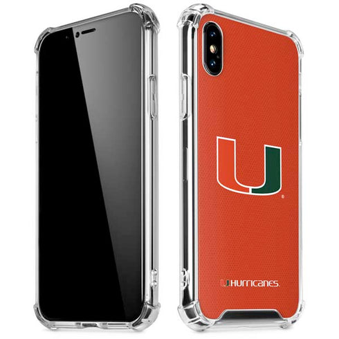 University of Miami Hurricanes Jersey iPhone X/XS Clear Case