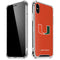 University of Miami Hurricanes Jersey iPhone X/XS Clear Case