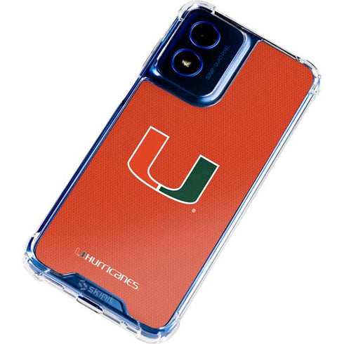 University of Miami Hurricanes Jersey Moto G 5G (2024) Clear Case