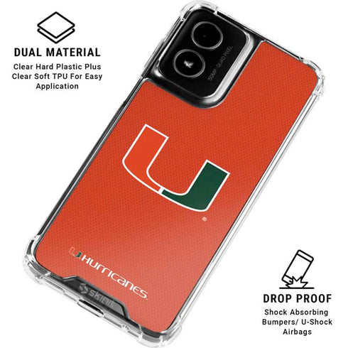University of Miami Hurricanes Jersey Moto G Power 5G (2024) Clear Case
