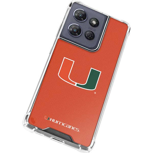 University of Miami Hurricanes Jersey Moto G Power 5G (2025) Clear Case