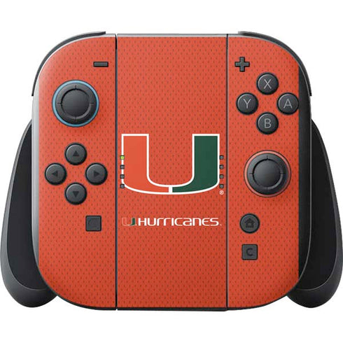 University of Miami Hurricanes Jersey Nintendo Switch 2 (2025) with Joy-Con Skin
