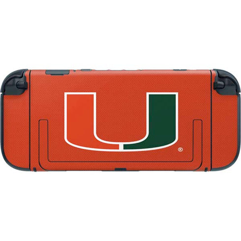 University of Miami Hurricanes Jersey Nintendo Switch 2 (2025) with Joy-Con Skin