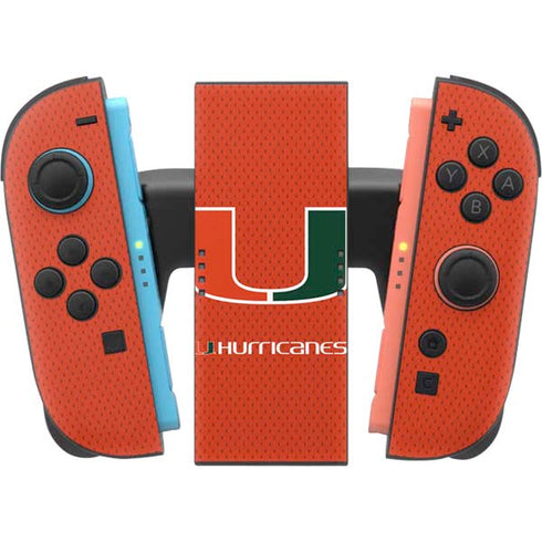 University of Miami Hurricanes Jersey Nintendo Switch 2 (2025) Joy-Con Controller Skin