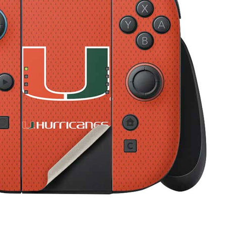 University of Miami Hurricanes Jersey Nintendo Switch 2 (2025) Joy-Con Controller Skin