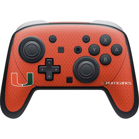 University of Miami Hurricanes Jersey Nintendo Switch 2 (2025) Pro Controller Skin