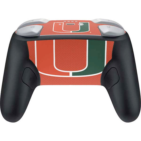 University of Miami Hurricanes Jersey Nintendo Switch 2 (2025) Pro Controller Skin