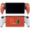 University of Miami Hurricanes Jersey PlayStation Portal Remote Player Skin