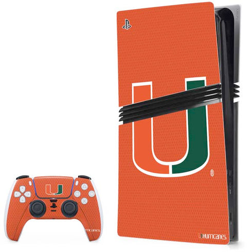 University of Miami Hurricanes Jersey PS5 Pro Bundle Skin