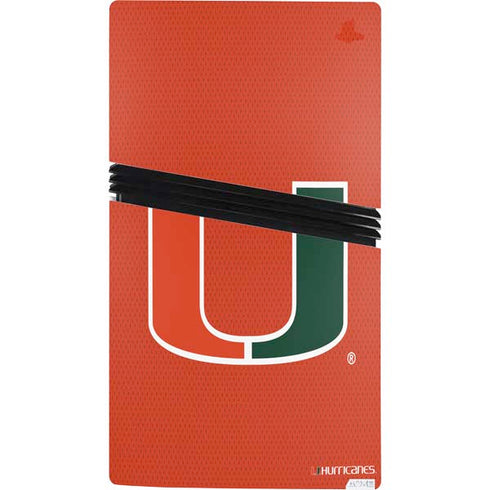University of Miami Hurricanes Jersey PS5 Pro Console Skin
