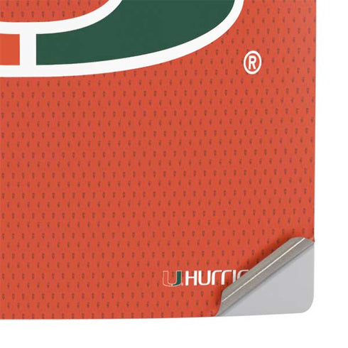 University of Miami Hurricanes Jersey PS5 Pro Console Skin