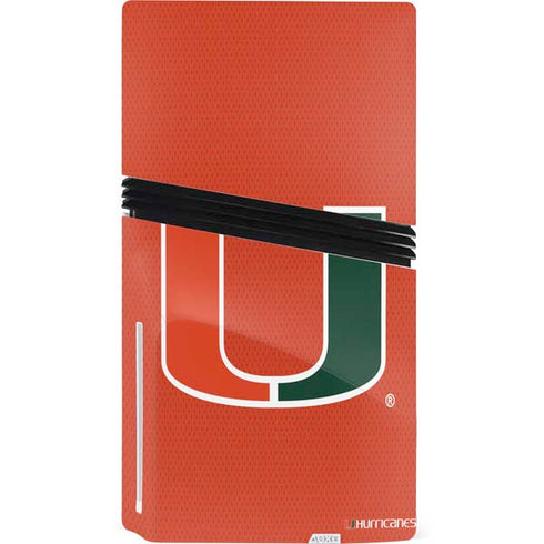 University of Miami Hurricanes Jersey PS5 Pro Disk Console Skin