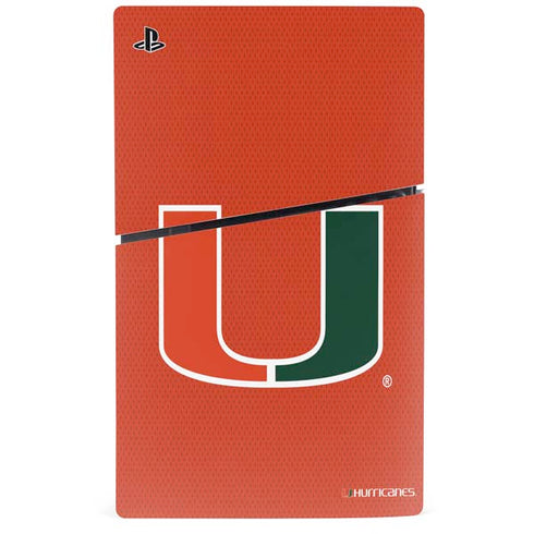 University of Miami Hurricanes Jersey PS5 Slim Digital Edition Console Skin